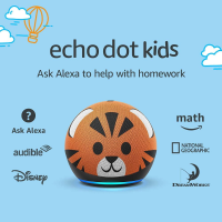 Amazon - Echo Dot (4th Gen) Kids Edition Designed for kids, with parental controls - Tiger